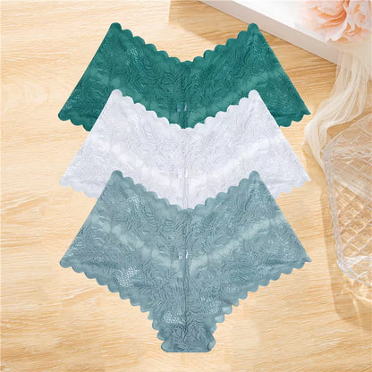 3Pcs/Set Lace Boyshort Panties Women Low-Rise Floral Underwear S-XL Girls Sexy Panties Ladies Lace Underpants Lingerie